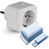 Los mejores  - Radio-control de escape DFS-1000 listo para enchufar sanimiz con radio-interruptor de contacto de ventana DFM-1000